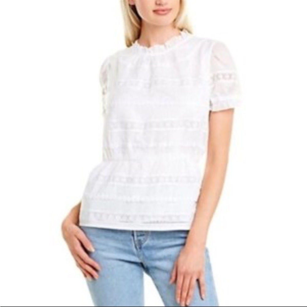J.Crew White Embroidered Blouse